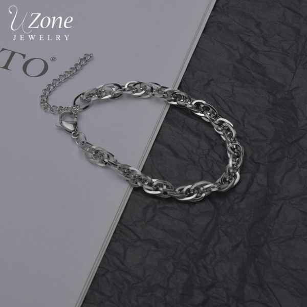 charm bracelets uzone elegant stainless steel silver link chain on hand punk for woman jewelry exquisite daily wearing gift, Golden;silver
charm bracelets uzone elegant stainless steel silver link chain on hand punk for woman jewelry exquisite daily wearing gift, Golden;silver
