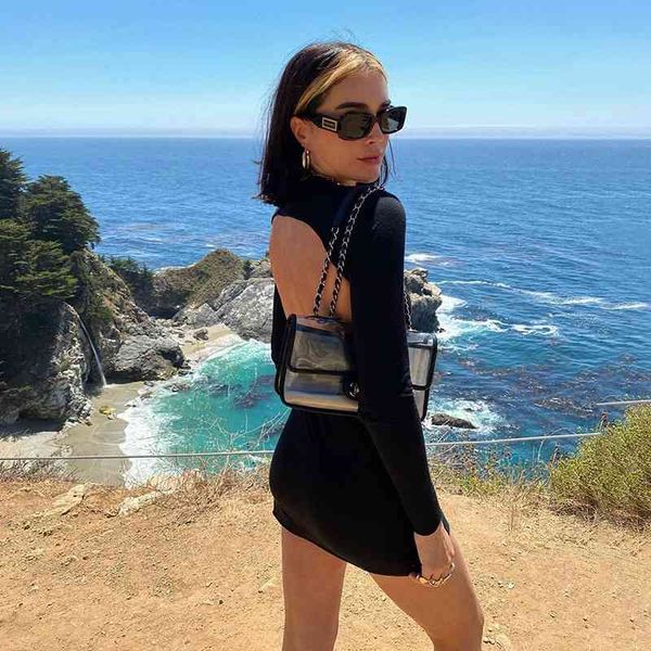 spring and autumn women's round neck long sleeve backless fashion slim dress 210602, Black;gray
spring and autumn women's round neck long sleeve backless fashion slim dress 210602, Black;gray