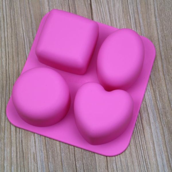 craft tools 4 cavities heart square round oval geometry silicone soap mold cake baking pan muffin cup #xj0089
craft tools 4 cavities heart square round oval geometry silicone soap mold cake baking pan muffin cup #xj0089