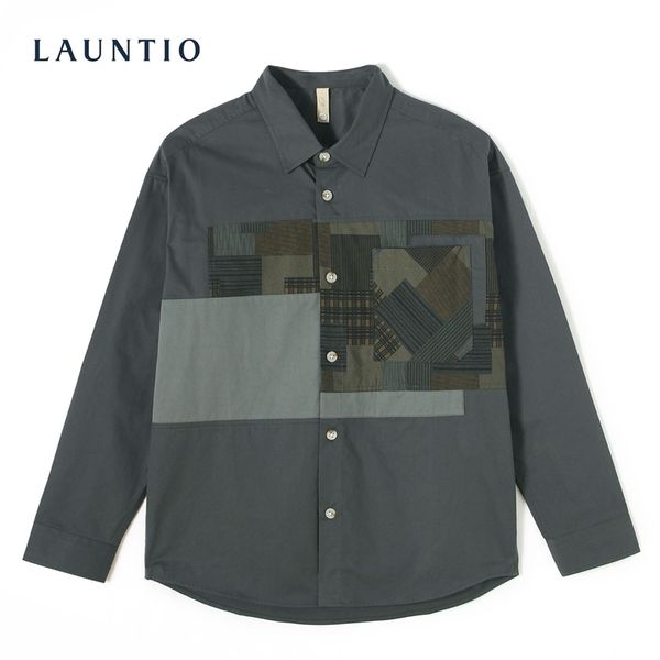 launtio autumn and winter long sleeve contrast coat men's youth leisure pocket asymmetric splicing shirt men, White;black
launtio autumn and winter long sleeve contrast coat men's youth leisure pocket asymmetric splicing shirt men, White;black