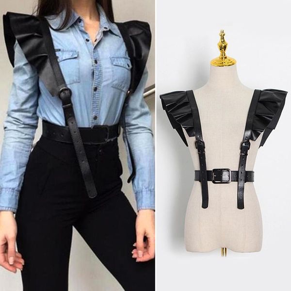 belts leather belt waist seal girdle shoulders lace slimming personality punk harness suspenders straps decorative falbala, Black;brown
belts leather belt waist seal girdle shoulders lace slimming personality punk harness suspenders straps decorative falbala, Black;brown