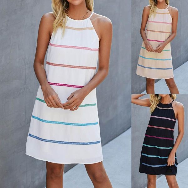 casual dresses women summer round neck spaghetti strap sleeveless ladies fashion prtiped knee-length dress daily vestidos mujer verano, Black;gray
casual dresses women summer round neck spaghetti strap sleeveless ladies fashion prtiped knee-length dress daily vestidos mujer verano, Black;gray