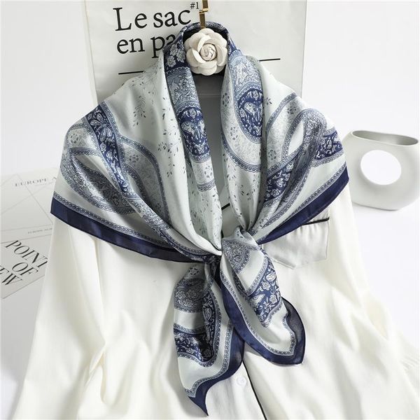 scarves summer silk feeling for women shawl print hijab scarf neckerchief female bandana design square foulard ladies wrap 2021, Blue;gray
scarves summer silk feeling for women shawl print hijab scarf neckerchief female bandana design square foulard ladies wrap 2021, Blue;gray