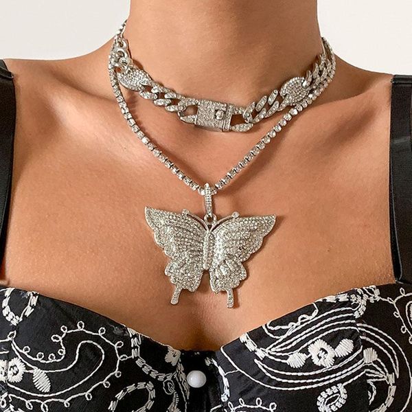 pendant necklaces punk vintage rhinestone lock butterfly women grunge cuba buckle thick chain collier collar choker jewelry, Silver
pendant necklaces punk vintage rhinestone lock butterfly women grunge cuba buckle thick chain collier collar choker jewelry, Silver