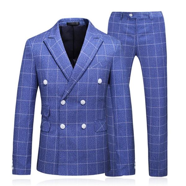 men's suits & blazers men suit with pants double breasted plaid slim fit groom wear tuxedos wedding for (blazer+pants), White;black
men's suits & blazers men suit with pants double breasted plaid slim fit groom wear tuxedos wedding for (blazer+pants), White;black