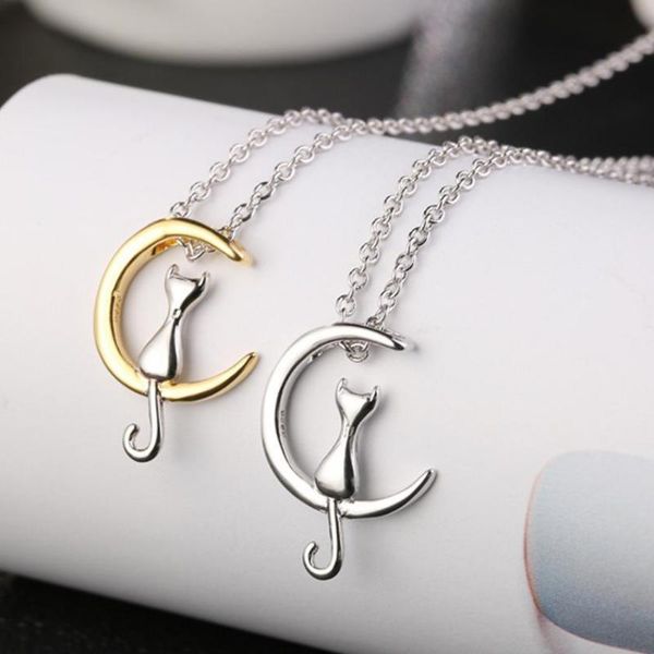 chains silver plated necklace cute moon cat for women jewelry color clavicle necklaces & pendants charms jewellery gift
chains silver plated necklace cute moon cat for women jewelry color clavicle necklaces & pendants charms jewellery gift