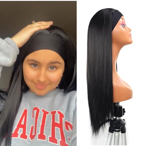 long silky straight wig with headwrap synthetic wigs for women natural black daily heat resistant fiber hair headband
long silky straight wig with headwrap synthetic wigs for women natural black daily heat resistant fiber hair headband
