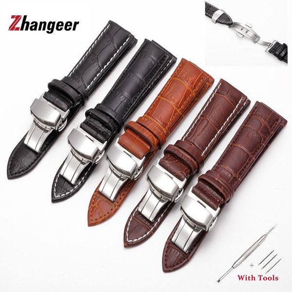 watch bands genuine leather watchband double press automatic butterfly buckle wristbands 12-24mm men women universal strap belt with tools, Black;brown
watch bands genuine leather watchband double press automatic butterfly buckle wristbands 12-24mm men women universal strap belt with tools, Black;brown