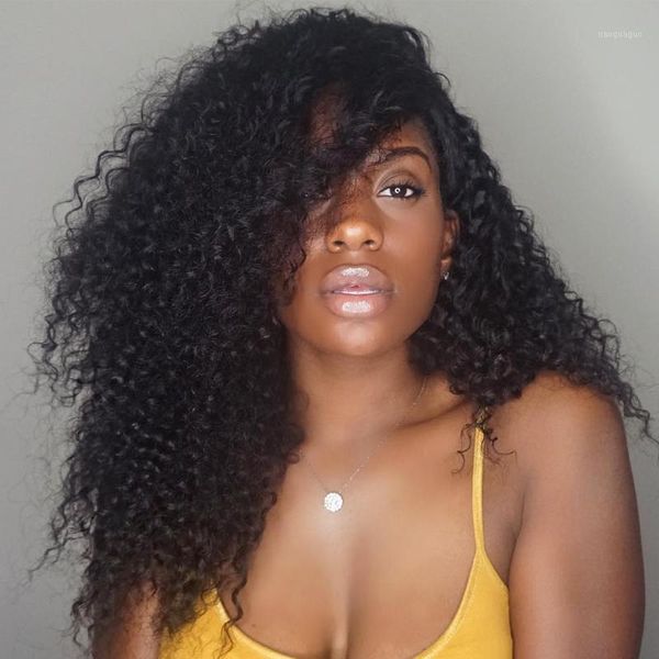 swinging forest kinky curly wig 13x4 lace front human hair wigs pre plucked with baby brazilian for black women remy1, Black;brown
swinging forest kinky curly wig 13x4 lace front human hair wigs pre plucked with baby brazilian for black women remy1, Black;brown