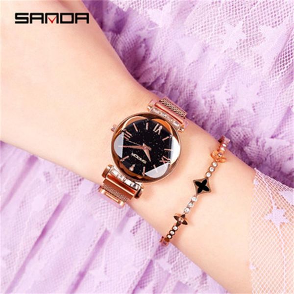 wristwatches sanda watches female waterproof fashion elegant temperament watch roman digital stars milan net belt, Slivery;brown
wristwatches sanda watches female waterproof fashion elegant temperament watch roman digital stars milan net belt, Slivery;brown