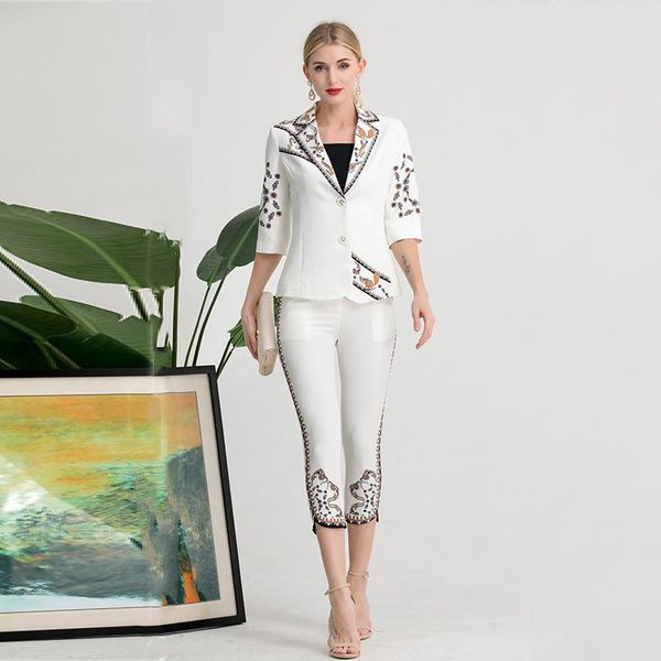 women's tracksuits winter 2021 positioning print casual suit collar cuff sleeve jacket cropped leg pants two-piece, Gray
women's tracksuits winter 2021 positioning print casual suit collar cuff sleeve jacket cropped leg pants two-piece, Gray