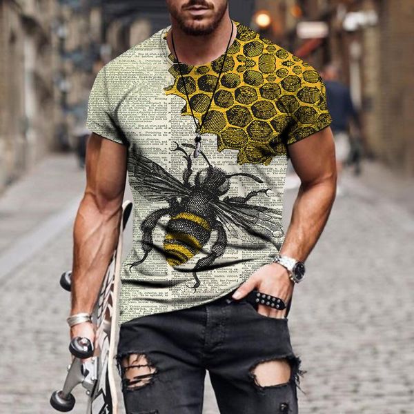 men's t-shirts funny bee 3d-printed summer t-shirt personality street round neck short sleeve genderless hip-hop shirt, White;black
men's t-shirts funny bee 3d-printed summer t-shirt personality street round neck short sleeve genderless hip-hop shirt, White;black
