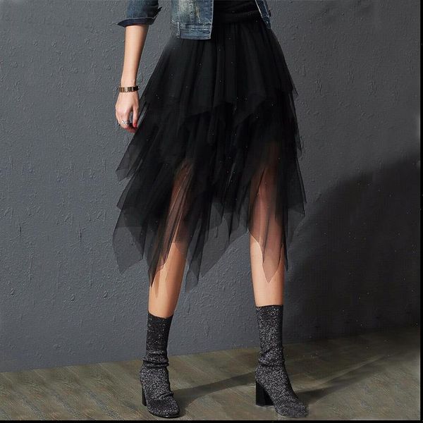 irregular tulle summer high waist womens skirts up party petticoat fashion casual style, Black
irregular tulle summer high waist womens skirts up party petticoat fashion casual style, Black