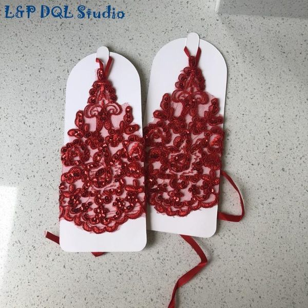 bridal gloves store promotion real pictures red floral applique with beaded sequins short, White
bridal gloves store promotion real pictures red floral applique with beaded sequins short, White