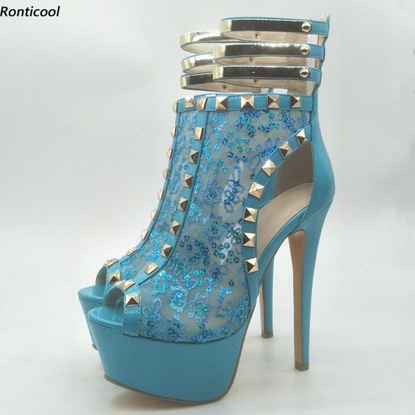 ronticool handmade women platform sandals studded stiletto heels peep toe gorgeous sky-blue white wedding shoes us size 5-13 dress, Black
ronticool handmade women platform sandals studded stiletto heels peep toe gorgeous sky-blue white wedding shoes us size 5-13 dress, Black