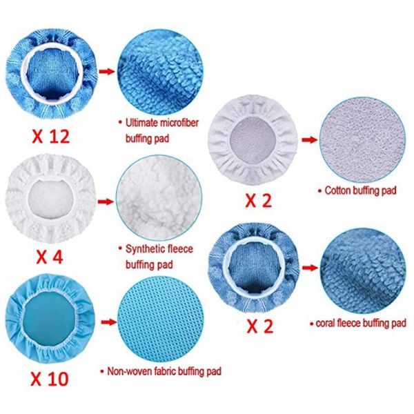 car polishing wheel set polisher pad bonnet soft microfiber buffing cover care products
car polishing wheel set polisher pad bonnet soft microfiber buffing cover care products