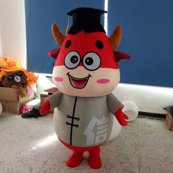 mascot costumes milk cow mascot costume bull calf ox with doctor hat fancy dress costumes size for halloween christmas party event, Red;yellow
mascot costumes milk cow mascot costume bull calf ox with doctor hat fancy dress costumes size for halloween christmas party event, Red;yellow