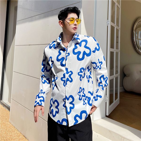 men's casual shirts korean style loose print long sleeve harajuku youthful streetwear fashion shirt for male jujy, White;black
men's casual shirts korean style loose print long sleeve harajuku youthful streetwear fashion shirt for male jujy, White;black