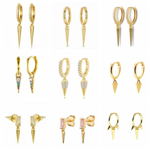 hoop & huggie canner fashion geometry rivets earrings for women 925 sterling silver hoops pendiente piercing gold-plated jewelry gift, Golden;silver
hoop & huggie canner fashion geometry rivets earrings for women 925 sterling silver hoops pendiente piercing gold-plated jewelry gift, Golden;silver