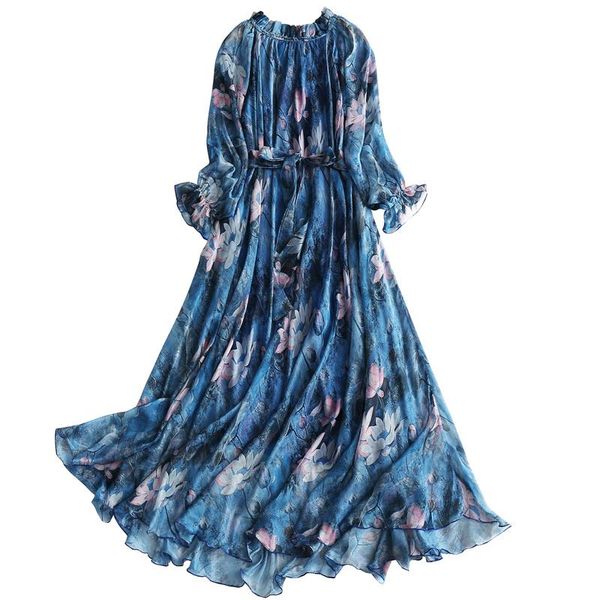 casual dresses colorful floral printed chiffon long maxi dress and loose beach wedding flowy sleeve runway plus size, Black;gray
casual dresses colorful floral printed chiffon long maxi dress and loose beach wedding flowy sleeve runway plus size, Black;gray
