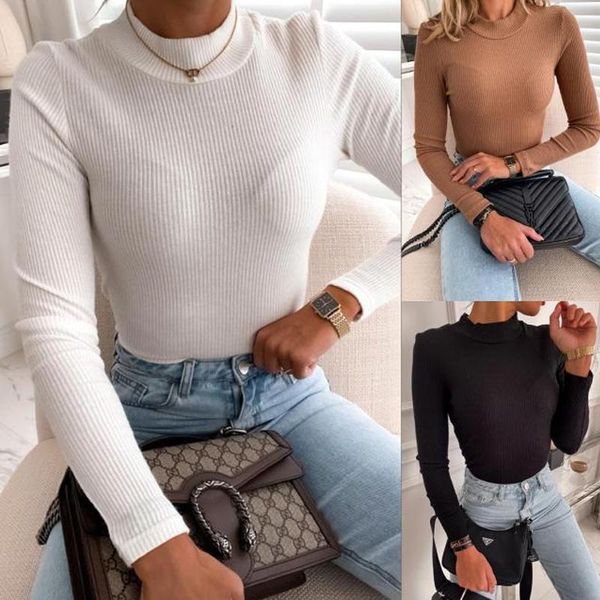 women's blouses & shirts ladies fashion office long sleeve blouse casual solid basic spring autumn women slim elegant o neck knitted p, White
women's blouses & shirts ladies fashion office long sleeve blouse casual solid basic spring autumn women slim elegant o neck knitted p, White