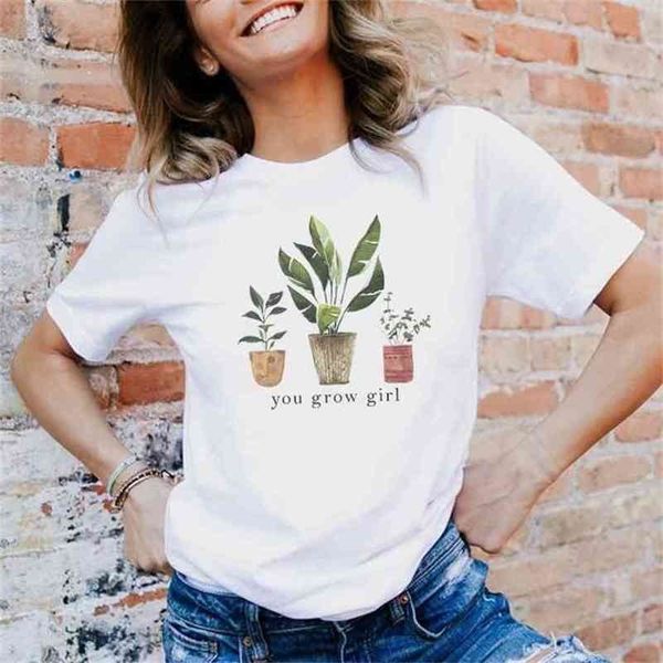 you grow girl potted plants printed t shirt short sleeve cotton fashion street style ladies funny tee 210512, White
you grow girl potted plants printed t shirt short sleeve cotton fashion street style ladies funny tee 210512, White