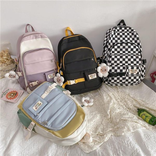 backpack clang color small fresh double pocket design student schoolbag 2021 fall plaid large capacity casual versatile
backpack clang color small fresh double pocket design student schoolbag 2021 fall plaid large capacity casual versatile