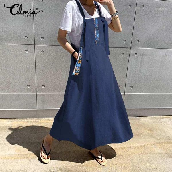 casual dresses celmia maxi sundress fashion women a-line dress sleeveless strappy printed party holiday loose vestidos plus size 7, Black;gray
casual dresses celmia maxi sundress fashion women a-line dress sleeveless strappy printed party holiday loose vestidos plus size 7, Black;gray