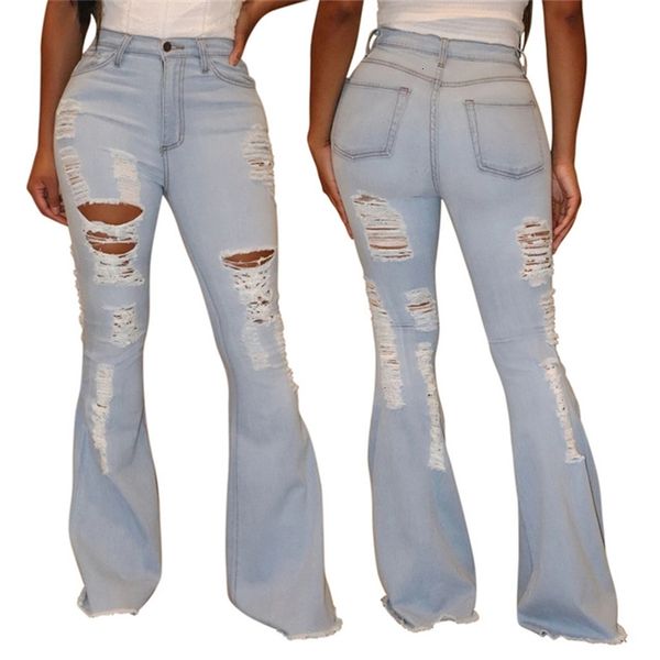 women wide leg denim pants women retro solid hole jeans ripped flare trousers street skinny high waist lady pant, Blue
women wide leg denim pants women retro solid hole jeans ripped flare trousers street skinny high waist lady pant, Blue