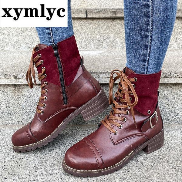 boots retro motorcycle women winter fashion warm round toe square heel lace-up solid color gladiators style shoes 43, Black
boots retro motorcycle women winter fashion warm round toe square heel lace-up solid color gladiators style shoes 43, Black
