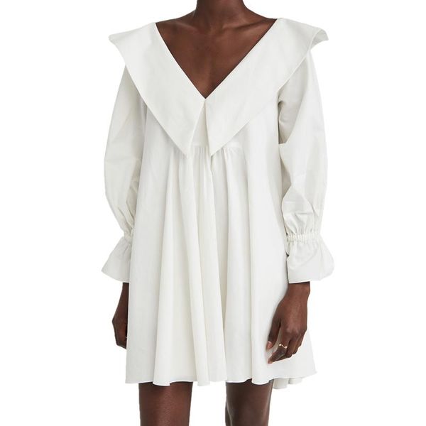 casual dresses white mini dress for women elegant v-neck wrist butterfly sleeve designed a-line party loose soft summer 2021, Black;gray
casual dresses white mini dress for women elegant v-neck wrist butterfly sleeve designed a-line party loose soft summer 2021, Black;gray