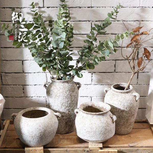 vintage pottery pot dry flower ceramic vase nordic modern simple hydroponic multi- plant coarse pendulum. vases
vintage pottery pot dry flower ceramic vase nordic modern simple hydroponic multi- plant coarse pendulum. vases