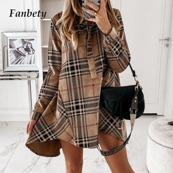 women elegant plaid print buttons irregular party dress office lady turn-down collar shirt dress casual loose mini dress vestido, Black;gray
women elegant plaid print buttons irregular party dress office lady turn-down collar shirt dress casual loose mini dress vestido, Black;gray