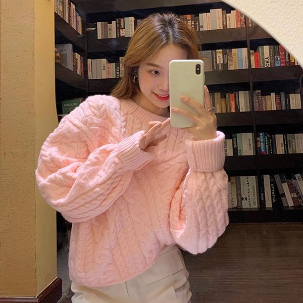 women's sweaters women casual o-neck twisted sweater jumpers autumn winter ladies long sleeve loose warm female knitwear, White;black
women's sweaters women casual o-neck twisted sweater jumpers autumn winter ladies long sleeve loose warm female knitwear, White;black