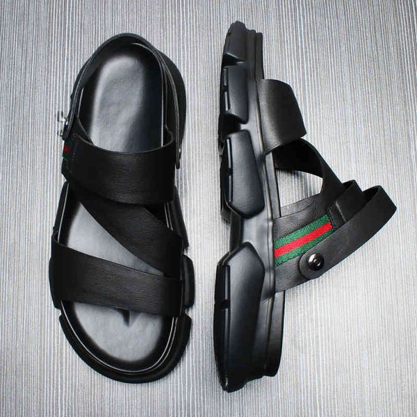 slippers sandals men's summer fashion leather casual beach shoes slippers kizb, Black
slippers sandals men's summer fashion leather casual beach shoes slippers kizb, Black