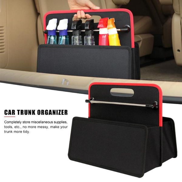 car organizer trunk foldable storage box multi-pocket large capacity hand-held bag stowing tidying