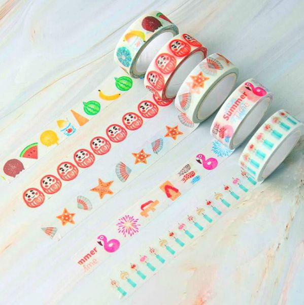 6Pieces/Lot 1pcs Sell Summer Beach Japanese Masking Washi Tape Decorative Adhesive Tape Decora Diy Scrapbooking Sticker Label Stationery
6Pieces/Lot 1pcs Sell Summer Beach Japanese Masking Washi Tape Decorative Adhesive Tape Decora Diy Scrapbooking Sticker Label Stationery