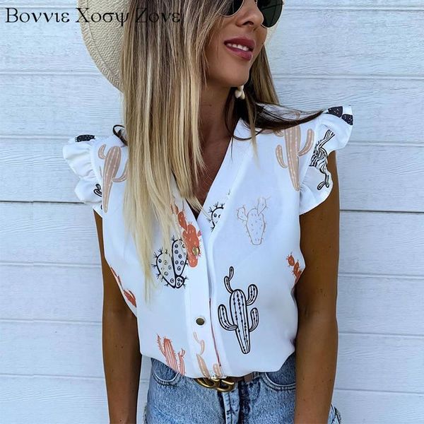 cactus print flutter sleeve casual elegant work wear ol leisure blouse female stylish fashion v-neck ruffles women's blouses & shirts, White
cactus print flutter sleeve casual elegant work wear ol leisure blouse female stylish fashion v-neck ruffles women's blouses & shirts, White