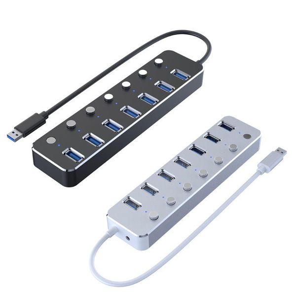 hubs 2021 aluminum usb 3.0 hub 7 port extender splitter with individual on/off switch
hubs 2021 aluminum usb 3.0 hub 7 port extender splitter with individual on/off switch