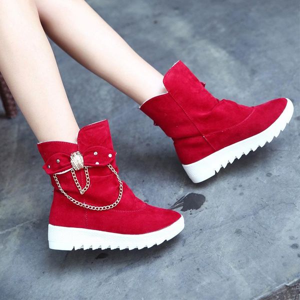 boots flat leather buckle sand warm in the barrel slope and bow anti-slip boots.2021 autumn/winter european american, Black
boots flat leather buckle sand warm in the barrel slope and bow anti-slip boots.2021 autumn/winter european american, Black