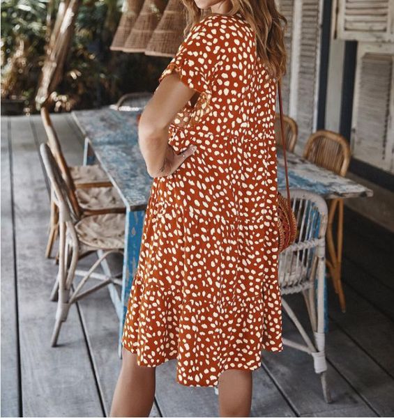casual dresses 112021 spring and summer women's dress with wave dot printing stitching lotus leaf sleeve design loose women, Black;gray
casual dresses 112021 spring and summer women's dress with wave dot printing stitching lotus leaf sleeve design loose women, Black;gray
