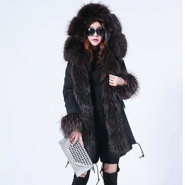 women's fur & faux winter jacket collar mid-length parka coat loose casual detachable thick liner nick, Black
women's fur & faux winter jacket collar mid-length parka coat loose casual detachable thick liner nick, Black