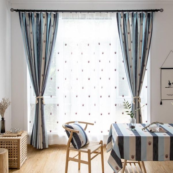 customized korean cartoon embroidered curtain blue stripe shield curtains for living room bedroom cotton-linen woven & drapes
customized korean cartoon embroidered curtain blue stripe shield curtains for living room bedroom cotton-linen woven & drapes