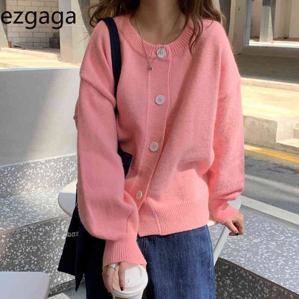 ezgaga knitted cardigan women autumn korean loose outwear o-neck long sleeve warm soft solid streetwear sweater female fashion 210430, White
ezgaga knitted cardigan women autumn korean loose outwear o-neck long sleeve warm soft solid streetwear sweater female fashion 210430, White