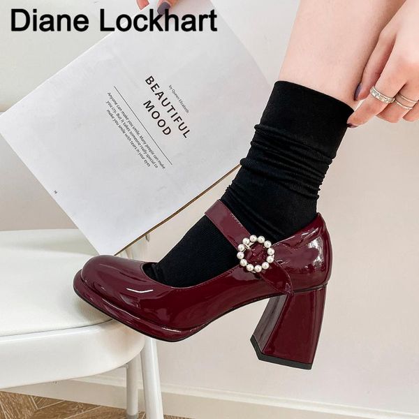 dress shoes mary janes vintage women platform pumps female pearl buckle thick heels 2021 leather high zapatos de mujer, Black
dress shoes mary janes vintage women platform pumps female pearl buckle thick heels 2021 leather high zapatos de mujer, Black