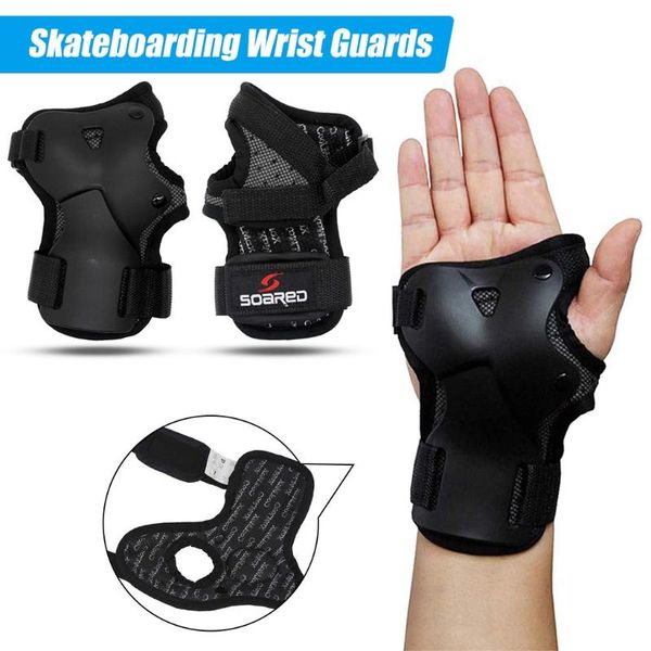 wrist support skate board protector accessories deportiva guard protective gear brace impact sport for skating, Black;red
wrist support skate board protector accessories deportiva guard protective gear brace impact sport for skating, Black;red