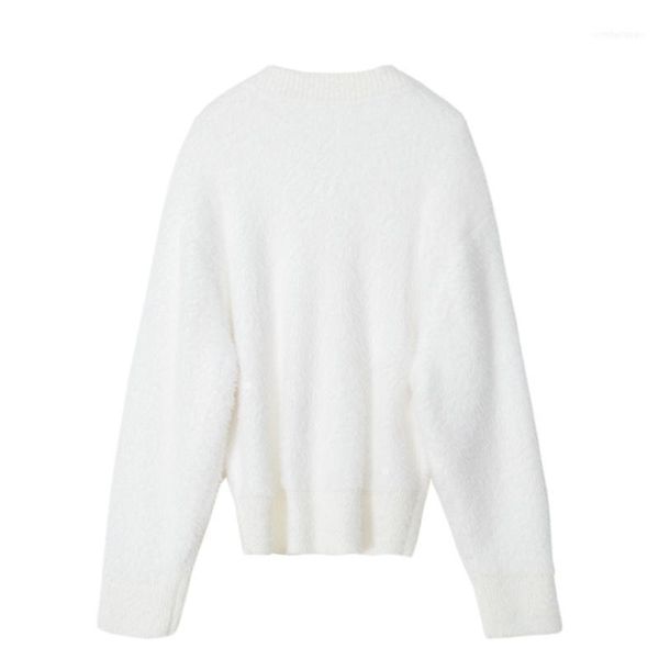 women's knits & tees fall winter warm single-breasted sweater cardigan sweet fleece imitation mink hand hook flower o-neck knit, White
women's knits & tees fall winter warm single-breasted sweater cardigan sweet fleece imitation mink hand hook flower o-neck knit, White