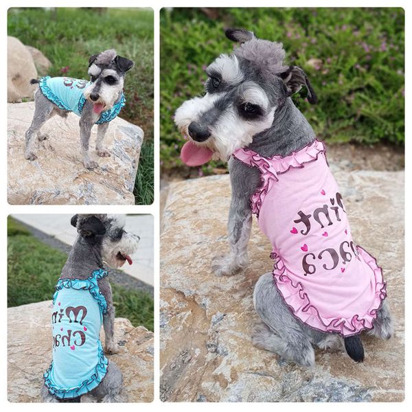 spring and summer products korean lace dog vest cute letter printing strap pet clothes
spring and summer products korean lace dog vest cute letter printing strap pet clothes