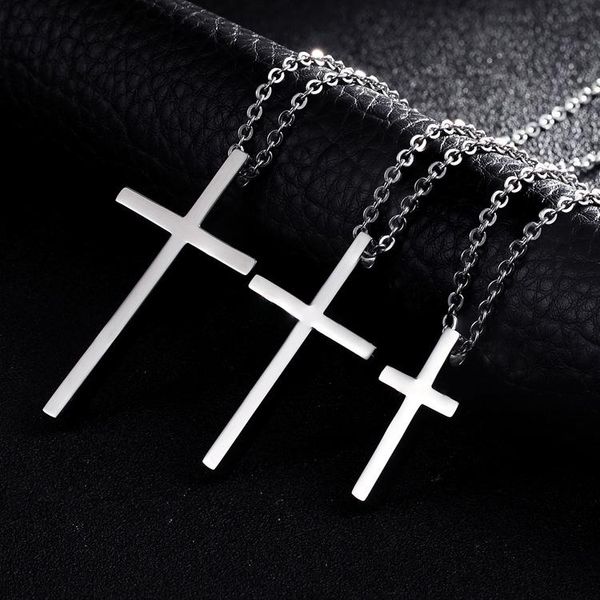 pendant necklaces lettering simple smooth cross korean jewelry titanium steel wholesale ex237, Silver
pendant necklaces lettering simple smooth cross korean jewelry titanium steel wholesale ex237, Silver