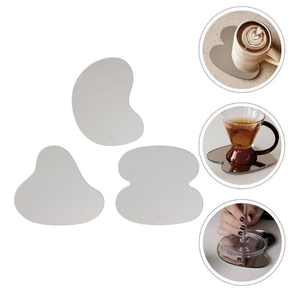 mats & pads 3pcs anti-skid coasters coffee cup acrylic kitchen supplies